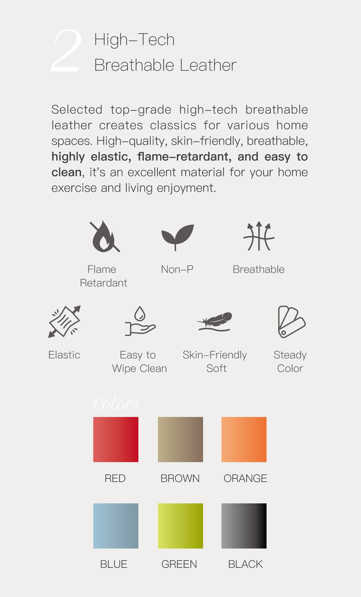 High-Tech Breathable Leather.