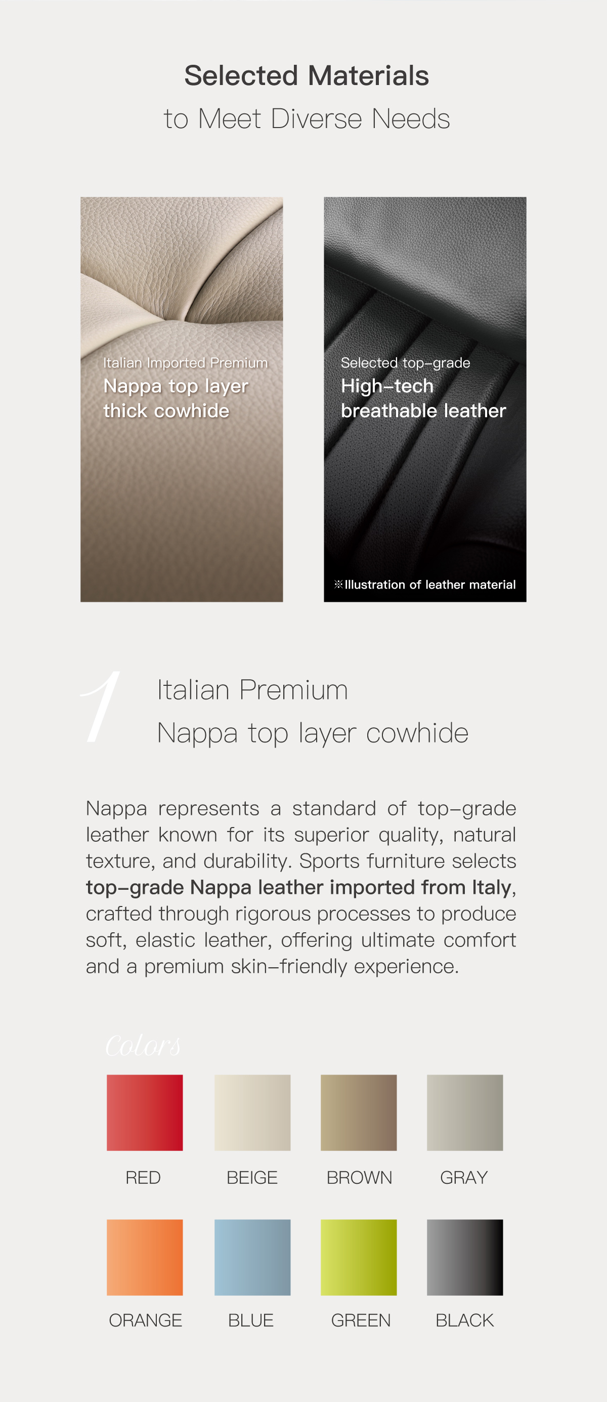 High-Tech Breathable Leather.