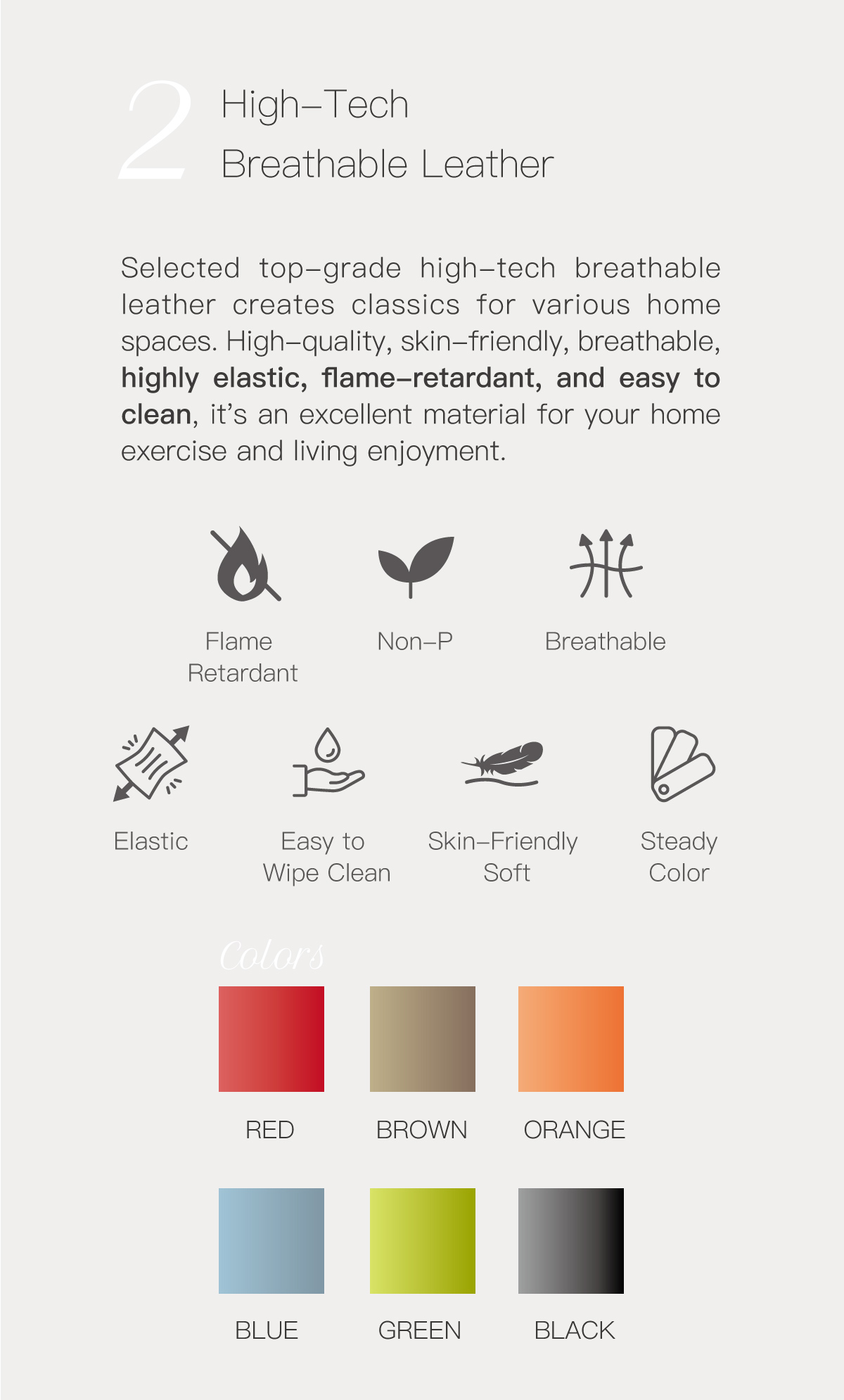 High-Tech Breathable Leather. 